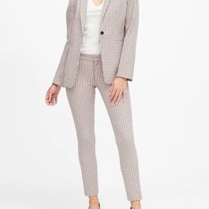 Banana, Republic, Pink Bree Plaid Sloan Pants Sz 0